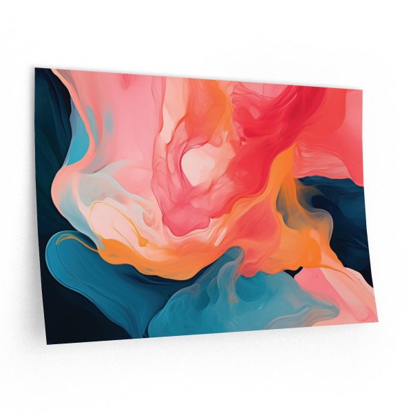 Aqueous Expression in Navy and Peachy Pastels 03  - Wall Decals - Image 5