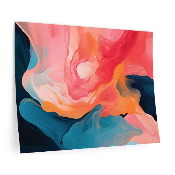 Aqueous Expression in Navy and Peachy Pastels 03  - Wall Decals - Image 6