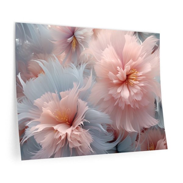 Powder Pink and Baby Blue Feathery Floral  - Wall Decals - Image 6