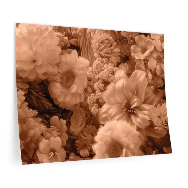 Lustrous Peach Fuzz Tone Baroque Floral 02 - Wall Decals - Image 6