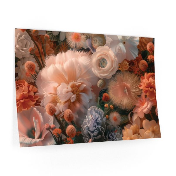 Lustrous Peach Baroque Floral 01 - Wall Decals - Image 2