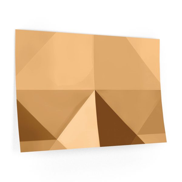 Soft Geometric Pyramid 03 in Honey Yellow Tone - Wall Decals - Image 2