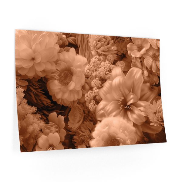 Lustrous Peach Fuzz Tone Baroque Floral 02 - Wall Decals - Image 2