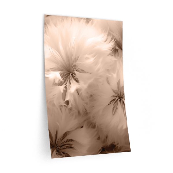 Soft Fantasy Feather Puffs in Peach Puree Tone - Wall Decals - Image 2