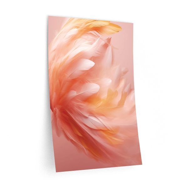 Lovely Fuzzy Feathers in Peach 02 - Wall Decals - Image 3