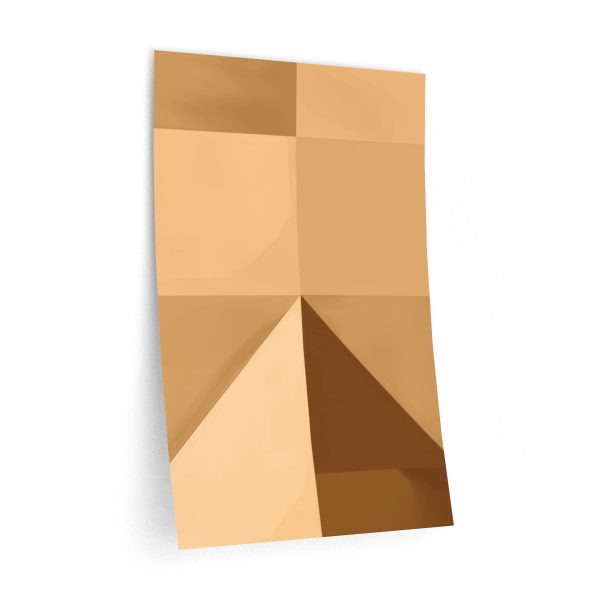 Soft Geometric Pyramid 01 in Honey Yellow Tone - Wall Decals - Image 3