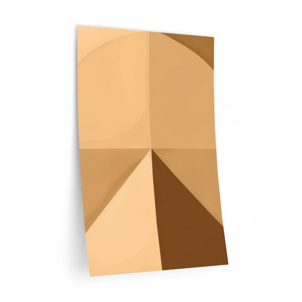 Soft Geometric Pyramid 02 in Honey Yellow Tone - Wall Decals