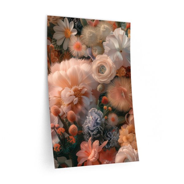 Lustrous Peach Baroque Floral 01 - Wall Decals - Image 3