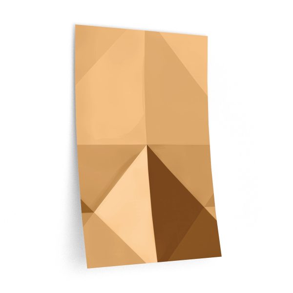 Soft Geometric Pyramid 03 in Honey Yellow Tone - Wall Decals - Image 3