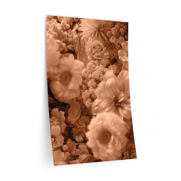 Lustrous Peach Fuzz Tone Baroque Floral 02 - Wall Decals - Image 3