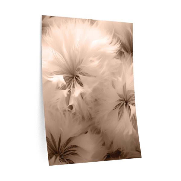 Soft Fantasy Feather Puffs in Peach Puree Tone - Wall Decals - Image 3