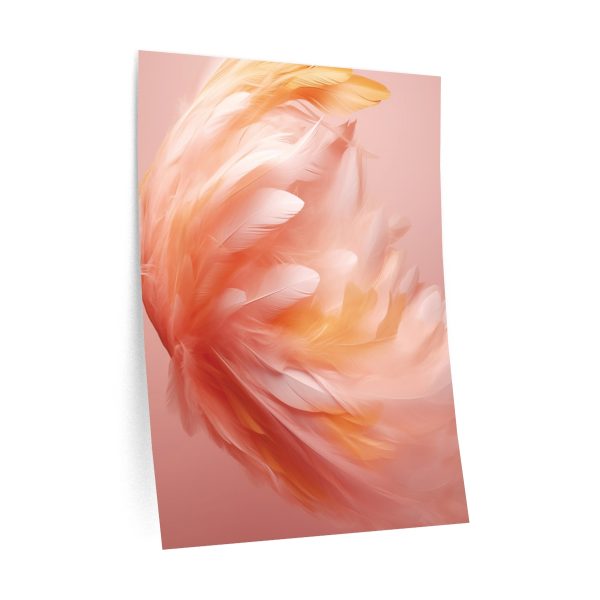 Lovely Fuzzy Feathers in Peach 02 - Wall Decals