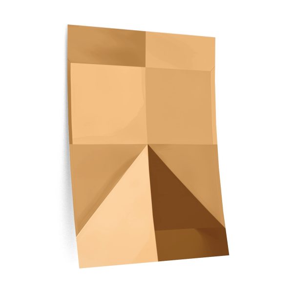 Soft Geometric Pyramid 01 in Honey Yellow Tone - Wall Decals - Image 4