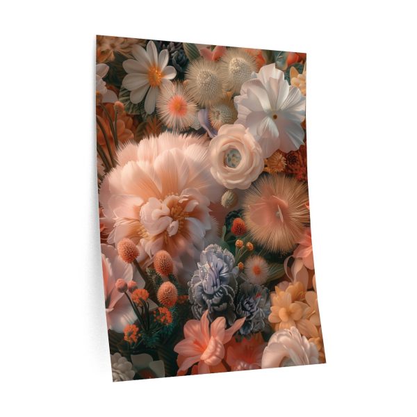 Lustrous Peach Baroque Floral 01 - Wall Decals - Image 4