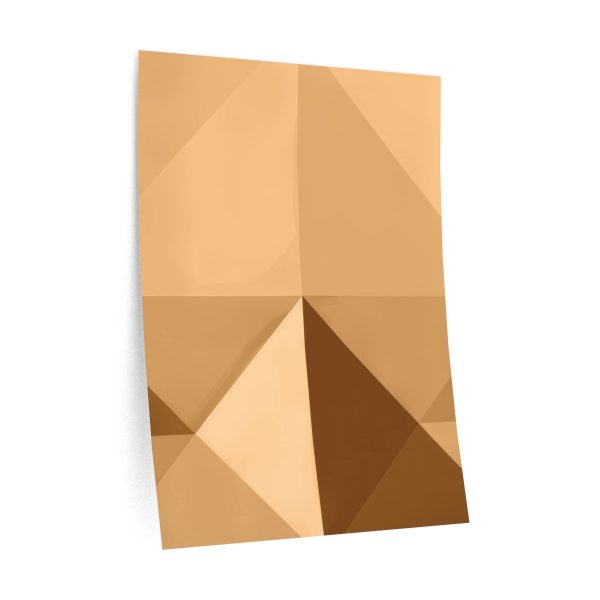 Soft Geometric Pyramid 03 in Honey Yellow Tone - Wall Decals - Image 4