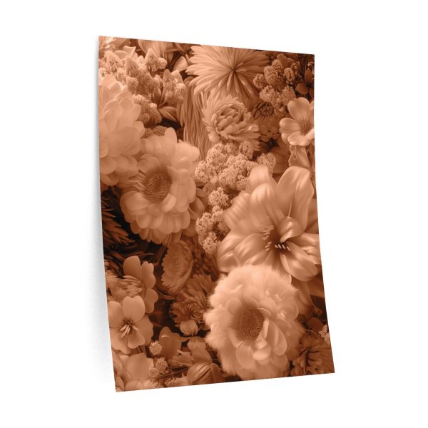 Lustrous Peach Fuzz Tone Baroque Floral 02 - Wall Decals - Image 4