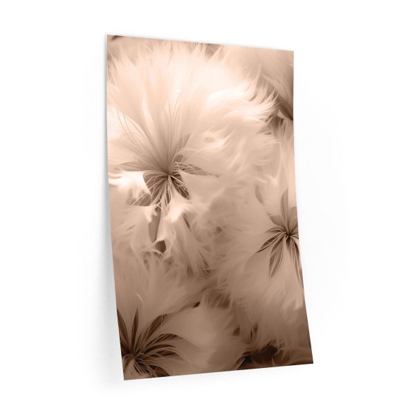 Soft Fantasy Feather Puffs in Peach Puree Tone - Wall Decals - Image 4