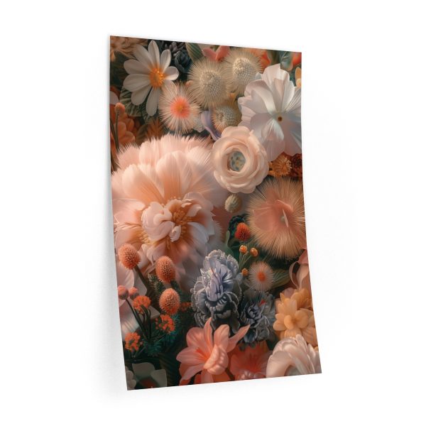 Lustrous Peach Baroque Floral 01 - Wall Decals