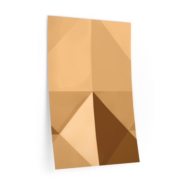 Soft Geometric Pyramid 03 in Honey Yellow Tone - Wall Decals