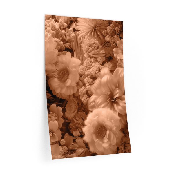 Lustrous Peach Fuzz Tone Baroque Floral 02 - Wall Decals