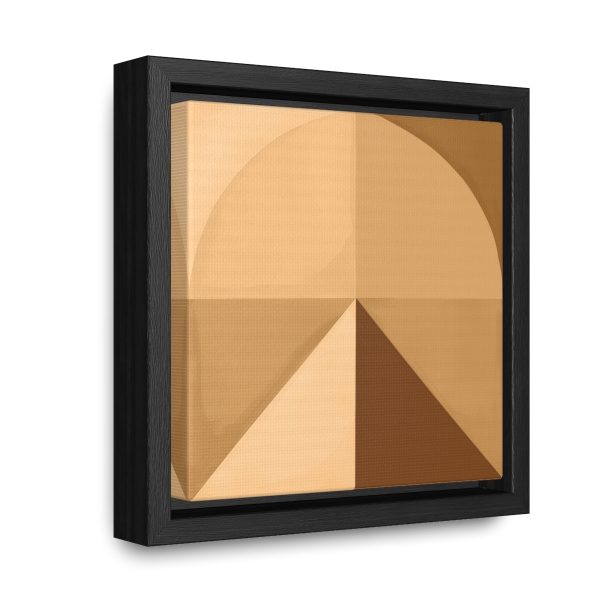 Soft Geometric Pyramid 02 in Honey Yellow Tone - Gallery Canvas Wraps, Square Frame - Image 7