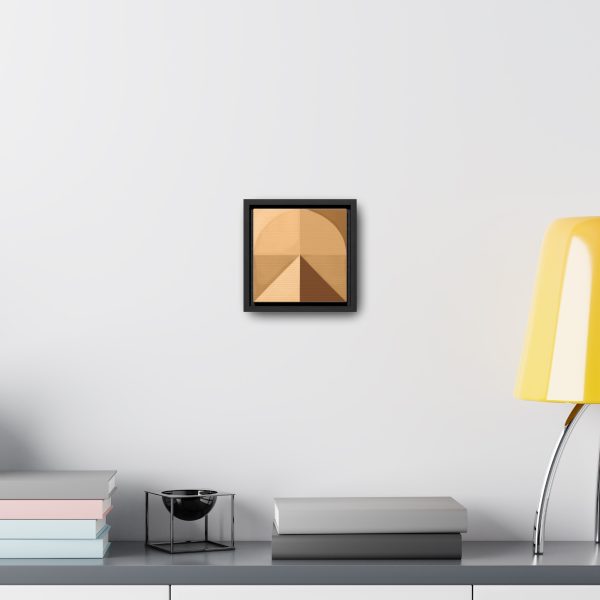 Soft Geometric Pyramid 02 in Honey Yellow Tone - Gallery Canvas Wraps, Square Frame - Image 9