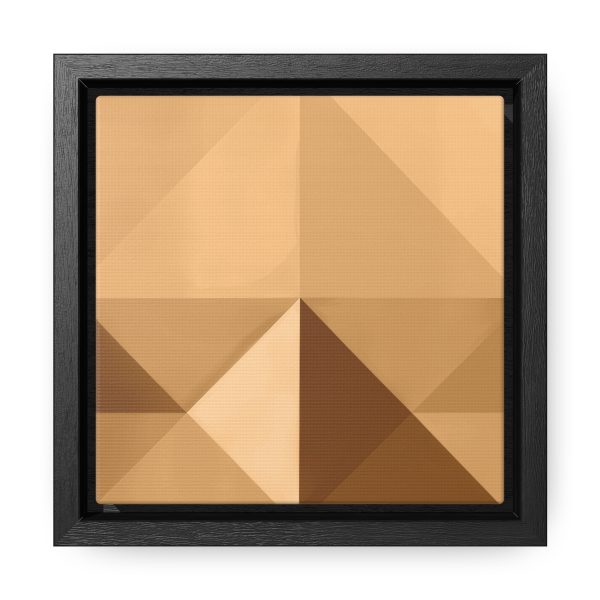 Soft Geometric Pyramid 03 in Honey Yellow Tone - Gallery Canvas Wraps, Square Frame - Image 6