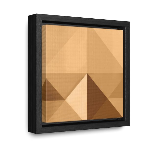 Soft Geometric Pyramid 03 in Honey Yellow Tone - Gallery Canvas Wraps, Square Frame - Image 7