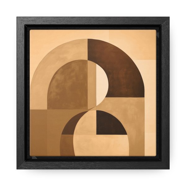 Soft Geometric Windows in Honey Yellow Tone - Gallery Canvas Wraps, Square Frame - Image 6