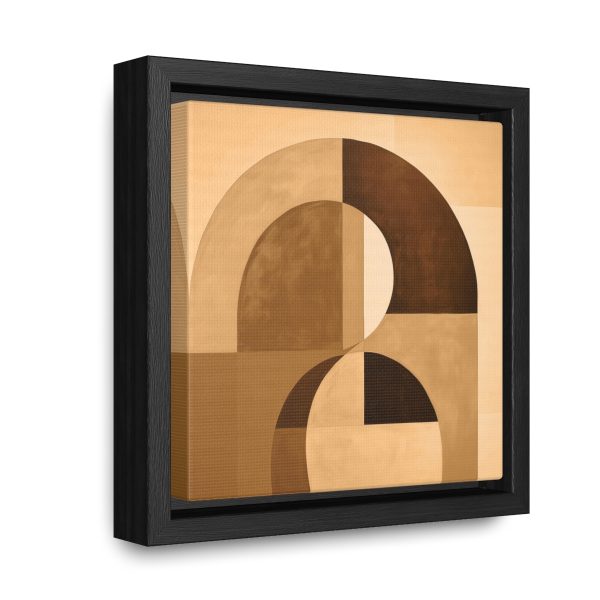 Soft Geometric Windows in Honey Yellow Tone - Gallery Canvas Wraps, Square Frame - Image 7