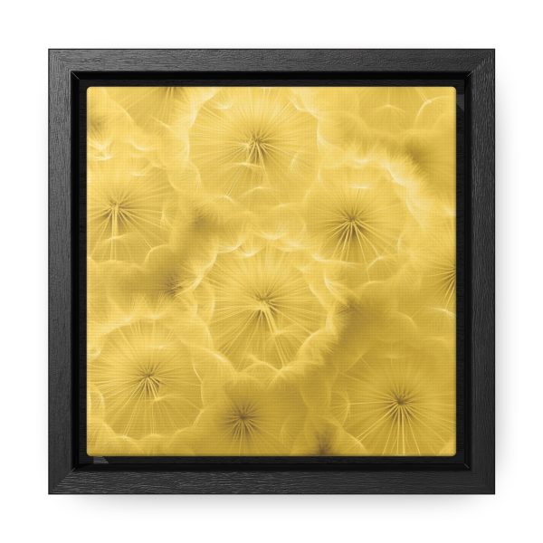 Dandelion Down Motif in Super Lemon Tone - Gallery Canvas Wraps, Square Frame - Image 6