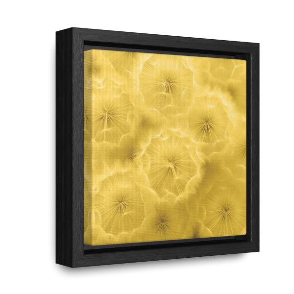 Dandelion Down Motif in Super Lemon Tone - Gallery Canvas Wraps, Square Frame - Image 7