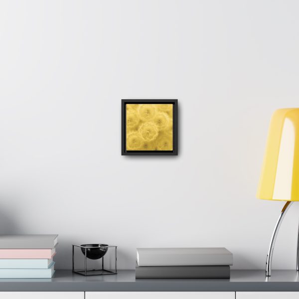 Dandelion Down Motif in Super Lemon Tone - Gallery Canvas Wraps, Square Frame - Image 9