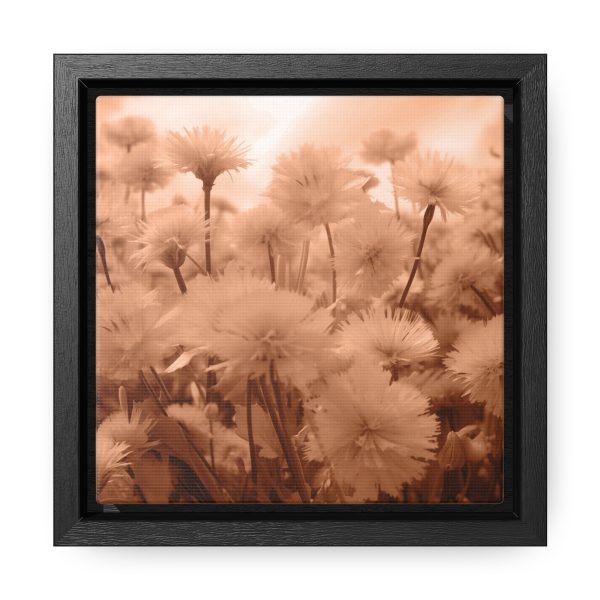 Fuzzy Dandelion Fantasy in Peach Fuzz Tone - Gallery Canvas Wraps, Square Frame - Image 6