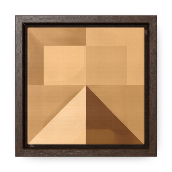 Soft Geometric Pyramid 01 in Honey Yellow Tone - Gallery Canvas Wraps, Square Frame - Image 11