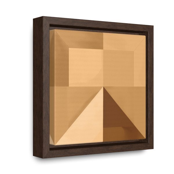 Soft Geometric Pyramid 01 in Honey Yellow Tone - Gallery Canvas Wraps, Square Frame - Image 12