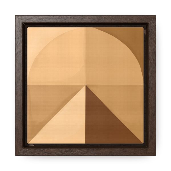 Soft Geometric Pyramid 02 in Honey Yellow Tone - Gallery Canvas Wraps, Square Frame - Image 11