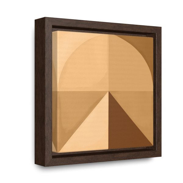 Soft Geometric Pyramid 02 in Honey Yellow Tone - Gallery Canvas Wraps, Square Frame - Image 12