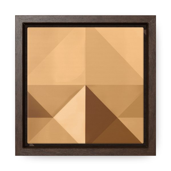 Soft Geometric Pyramid 03 in Honey Yellow Tone - Gallery Canvas Wraps, Square Frame - Image 11