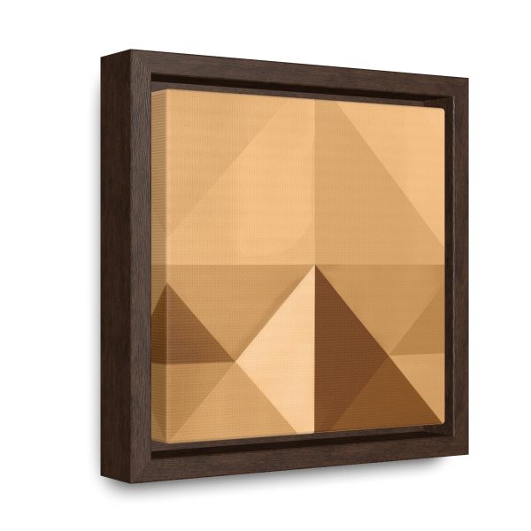 Soft Geometric Pyramid 03 in Honey Yellow Tone - Gallery Canvas Wraps, Square Frame - Image 12