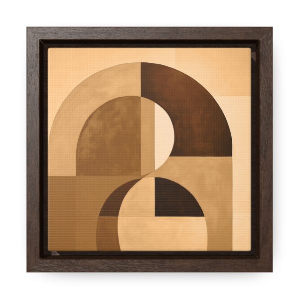 Soft Geometric Windows in Honey Yellow Tone - Gallery Canvas Wraps, Square Frame - Image 11