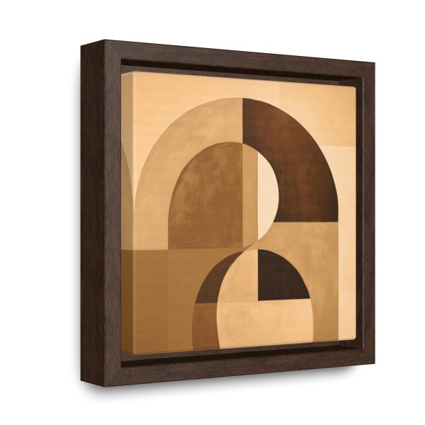 Soft Geometric Windows in Honey Yellow Tone - Gallery Canvas Wraps, Square Frame - Image 12