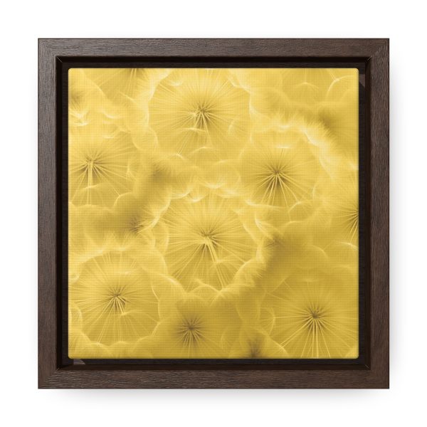 Dandelion Down Motif in Super Lemon Tone - Gallery Canvas Wraps, Square Frame - Image 11