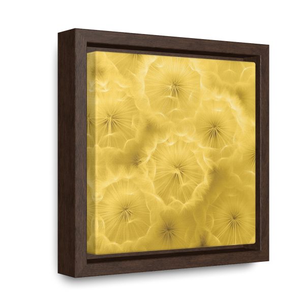 Dandelion Down Motif in Super Lemon Tone - Gallery Canvas Wraps, Square Frame - Image 12