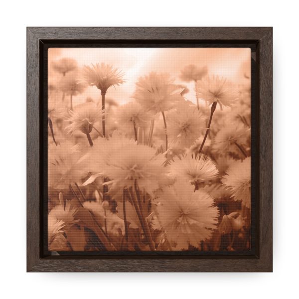 Fuzzy Dandelion Fantasy in Peach Fuzz Tone - Gallery Canvas Wraps, Square Frame - Image 11