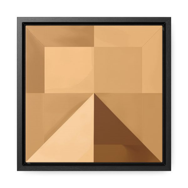 Soft Geometric Pyramid 01 in Honey Yellow Tone - Gallery Canvas Wraps, Square Frame - Image 16