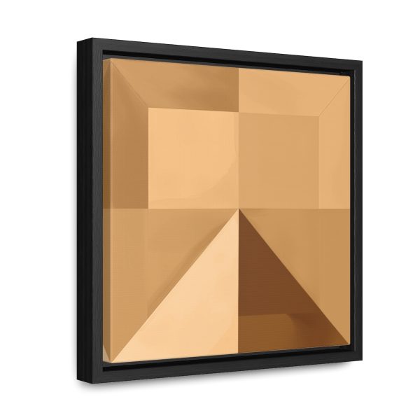 Soft Geometric Pyramid 01 in Honey Yellow Tone - Gallery Canvas Wraps, Square Frame - Image 17