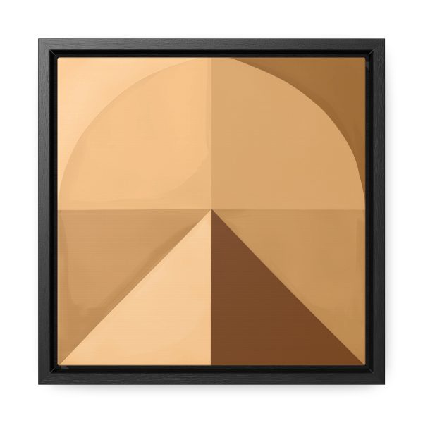 Soft Geometric Pyramid 02 in Honey Yellow Tone - Gallery Canvas Wraps, Square Frame - Image 16