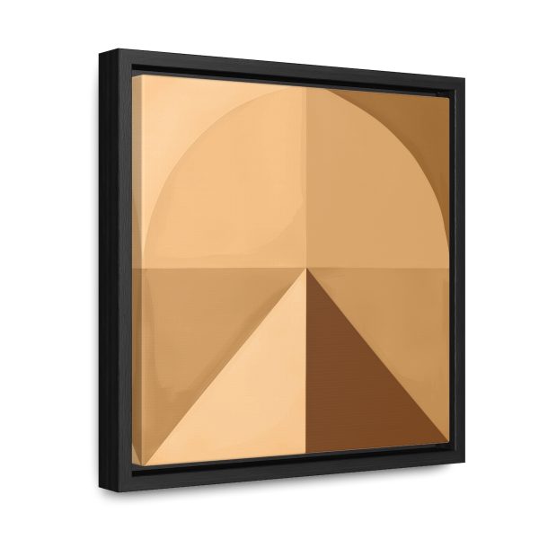 Soft Geometric Pyramid 02 in Honey Yellow Tone - Gallery Canvas Wraps, Square Frame - Image 17