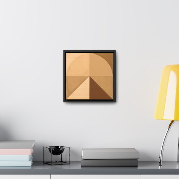 Soft Geometric Pyramid 02 in Honey Yellow Tone - Gallery Canvas Wraps, Square Frame - Image 19